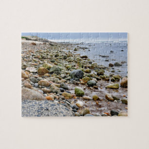 De steniga stränderna av Montauk, Long Island, NY Pussel