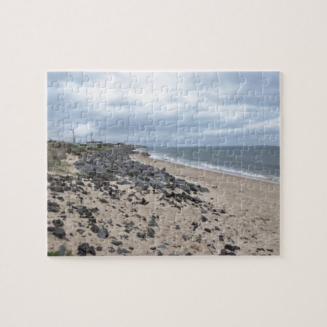De steniga stränderna av Montauk, Long Island, NY Pussel (Horisontell)