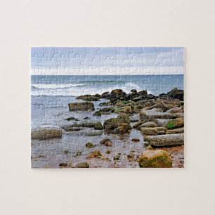 De steniga stränderna av Montauk, Long Island, NY Pussel