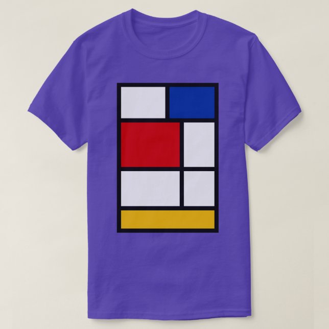 De Stijl 1 Mondrian Inspired T Shirt (Design framsida)