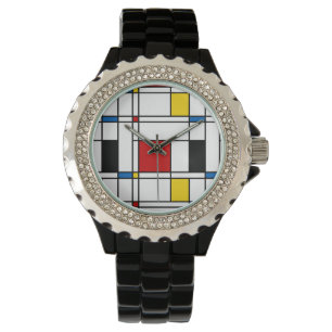 De Stijl Mönster Armbandsur