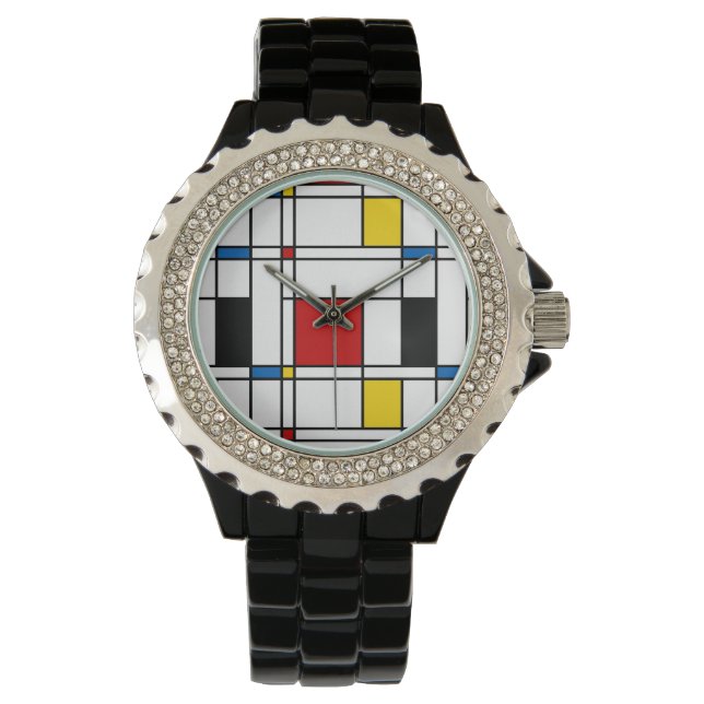 De Stijl Mönster Armbandsur (Framsida)