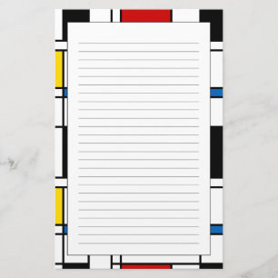 De Stijl Mönster Brevpapper