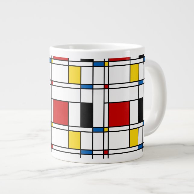 De Stijl Mönster Jumbo Mugg (Framsida höger)