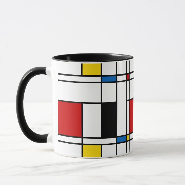 De Stijl Mönster Mugg (Vänster)