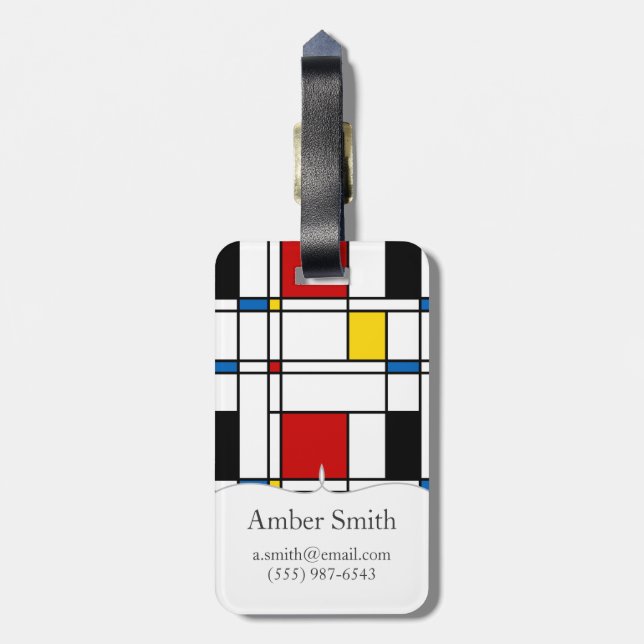 De Stijl Mönstra Bagagebricka (Baksidan Lodrät)