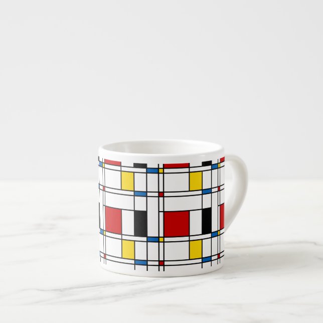 De Stijl Mönstra Espressomugg (Framsida höger)