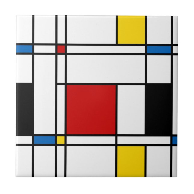 De Stijl Mönstra Kakelplatta (Framsidan)