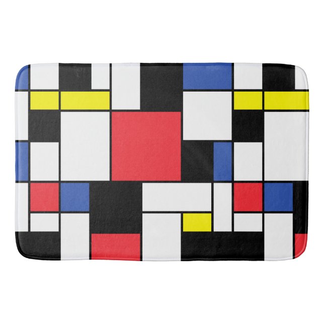 De Stijl Neoplastic Art Badrumsmatta (Framsidan)