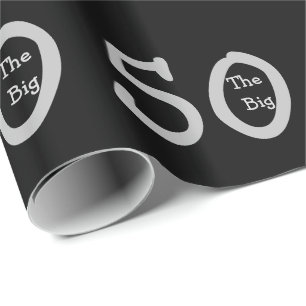 De stora 50na, födelsedag, silvertext på black. presentpapper