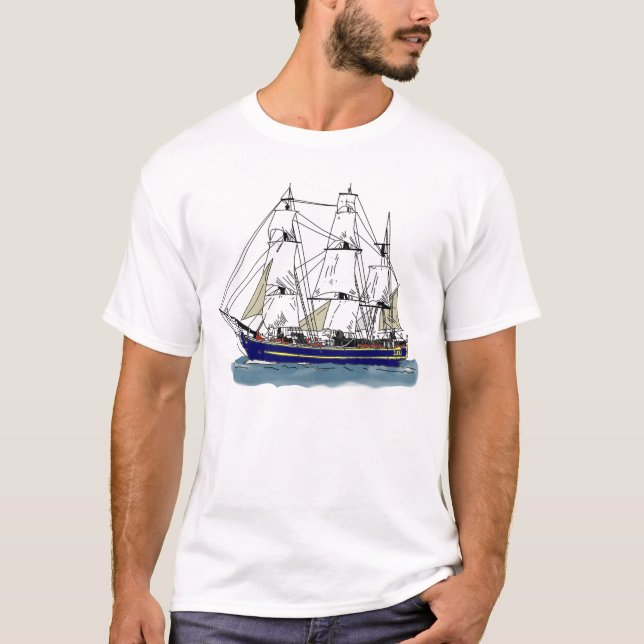 De stora blåtten - högväxt frakt t-shirt (Framsida)