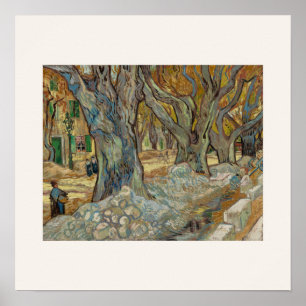 De Stora Platanerna av Van Gogh - Landskaps Konst Poster