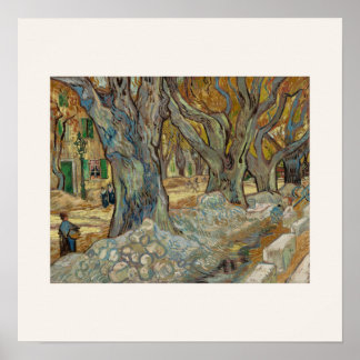 De stora platanerna av Van Gogh Square Affisch