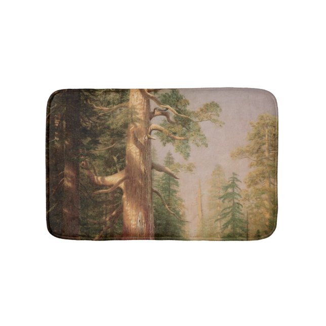 De stora träden, Mariposa Grove, CA av Bierstadt Badrumsmatta (Framsidan)