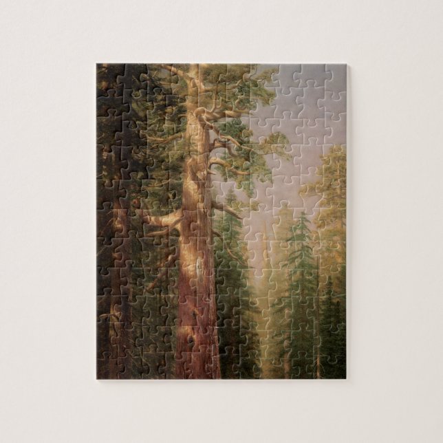 De stora träden, Mariposa Grove, CA av Bierstadt Pussel (Vertikal)