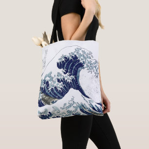 De stora vågorna av Hokusai vid Kanagawa Tygkasse