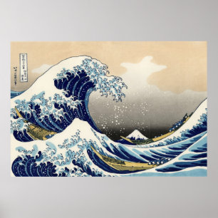 De stora vinkar av den Kanagawa affischen Poster