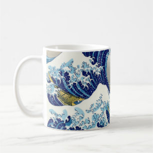De stora vinkar av Kanagawa Katsushika Hokusai Kaffemugg