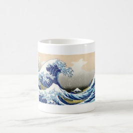De stora vinkar av Kanagawa Katsushika Hokusai Kaffemugg