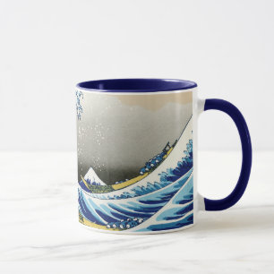 De stora vinkar av Kanagawa Katsushika Hokusai Mugg