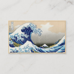 De stora vinkar av Kanagawa Katsushika Hokusai Visitkort