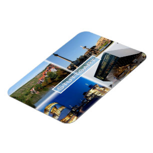DE Stuttgart - Floden Neckar - Schlossplatz - Magnet
