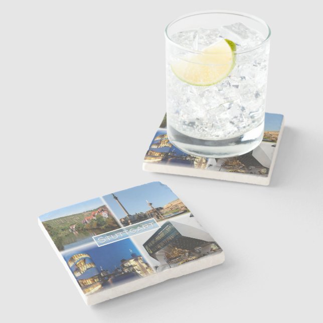 DE Stuttgart - Floden Neckar - Schlossplatz - Stenunderlägg (Sidan)