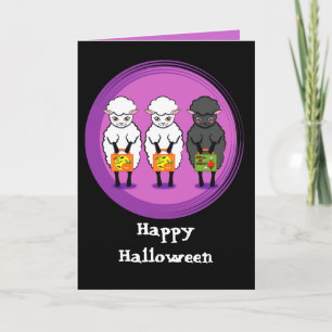 De svarta fåren Halloween Kort