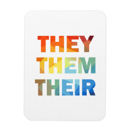 De tar deras Gender Pronouns Magnet