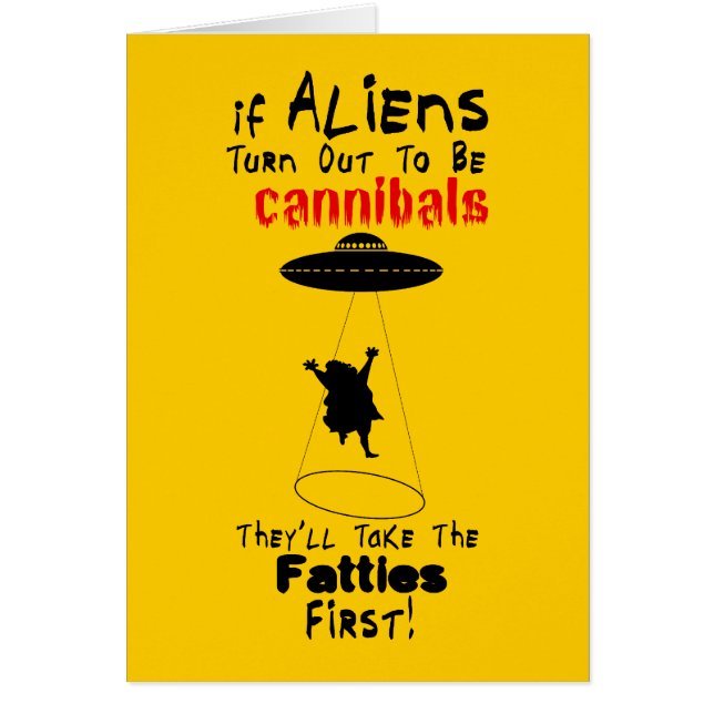 De tar första Fatties-kortet Hälsningskort (Framsidan)