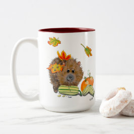 DE Tasse Herbst Igel Två-Tonad Mugg