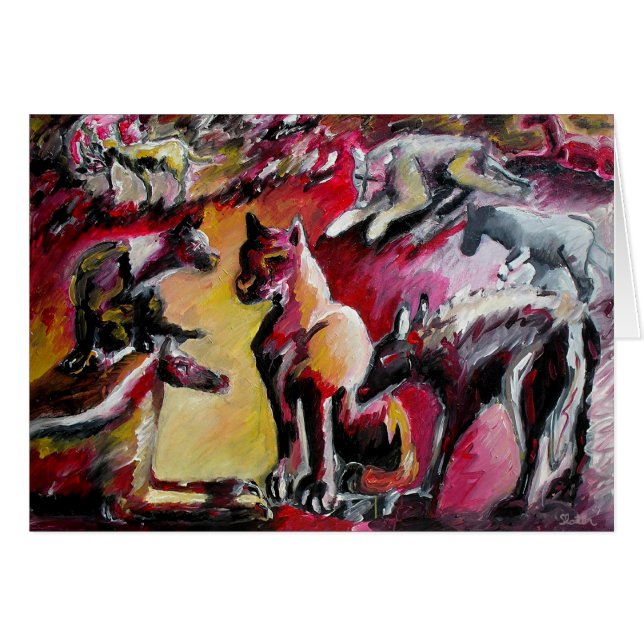 De tillbad honom - kortet hälsningskort (Framsidan Horizontal)