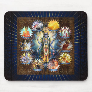 De tio avatarsna av Vishnu - Mousepad Musmatta