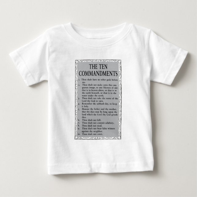 De tio budorden Bibel T Shirt (Framsida)