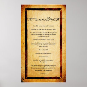 De tio budorden poster