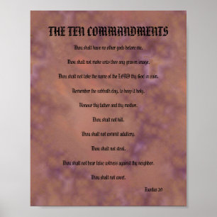 De tio budorden - Röda fläckar Poster