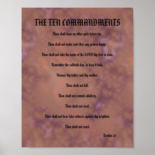 De tio budorden - Röda fläckar Poster (Framsidan)