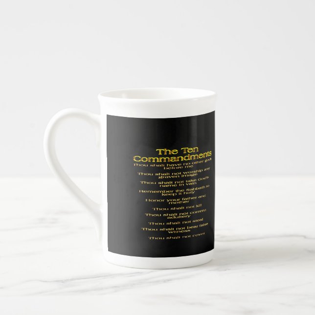 De tio budskapen 01 benporslin mugg (Vänster)