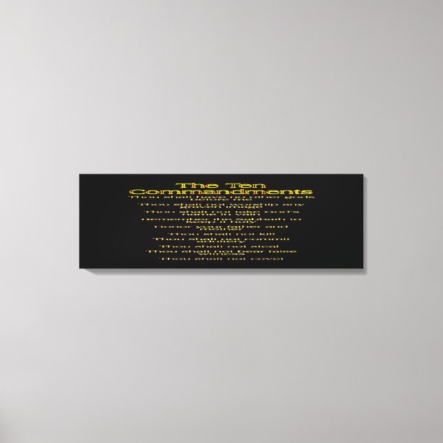 De tio budskapen 01 canvastryck (Framsida)