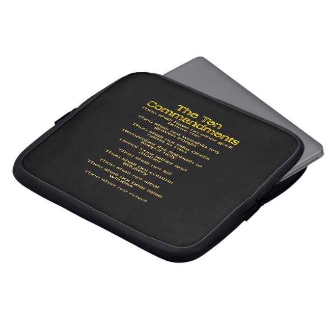 De tio budskapen 01 laptop fodral (Framsida topp)