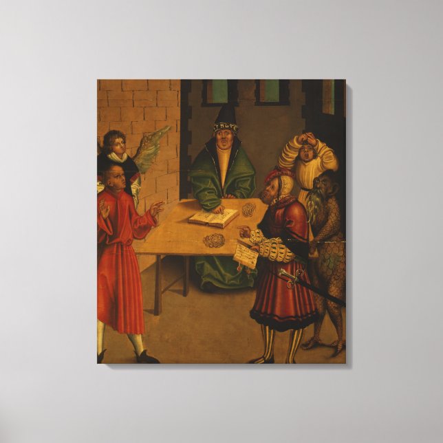 De tio budskapen, 1516 canvastryck (Framsida)