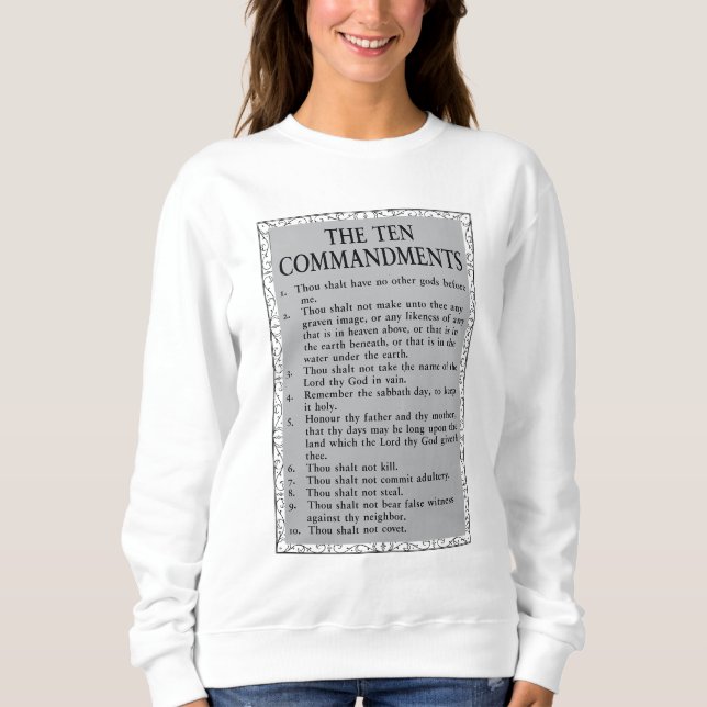 De tio budskapen Bible Women's T Shirt (Framsida)