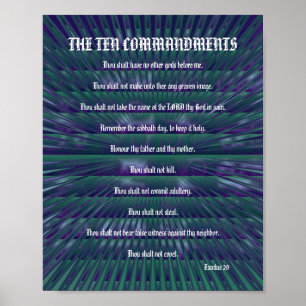 De tio budskapen - de vackra Spikena Poster