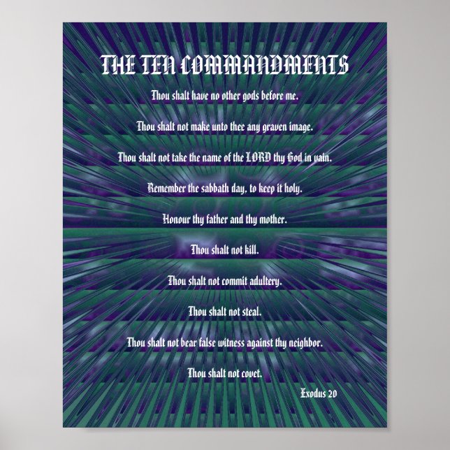 De tio budskapen - de vackra Spikena Poster (Framsidan)
