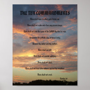 De tio budskapen - Gräs Måne Poster