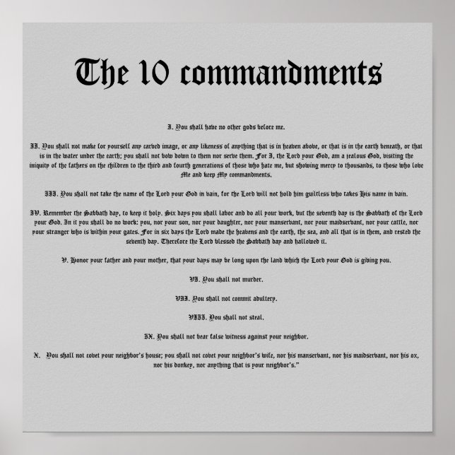 De tio budskapen poster (Framsidan)