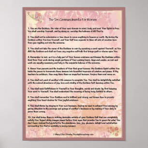 De tio budskapen till kvinnor poster