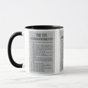 De tio budskapen två gånger Mugg
