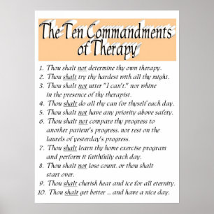 De tio commandmentsna av terapi poster
