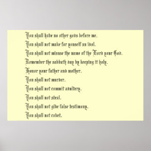 De tio commandmentsna poster